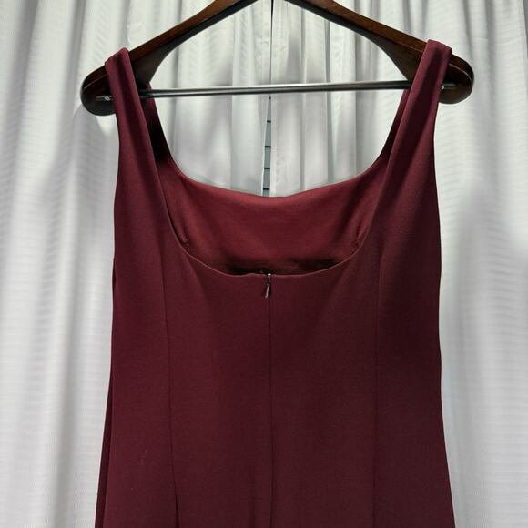 Katie May Lucy Gown Dress Square Neck Burgundy Women’s Size 12 - Picture 4 of 12